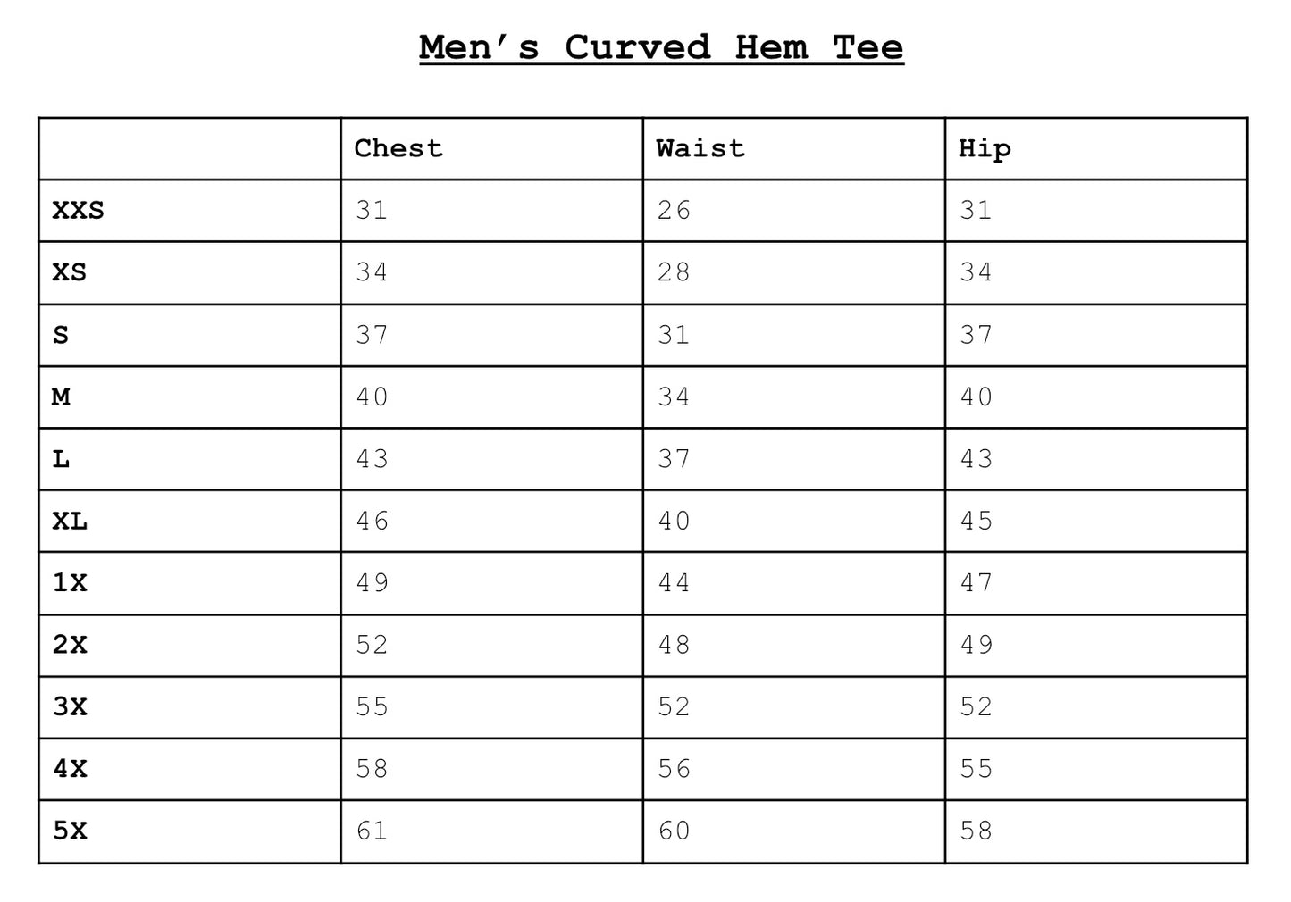 Men’s Curved Hem Tee