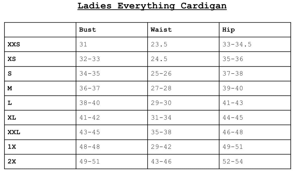 Custom Order Everything Cardigan
