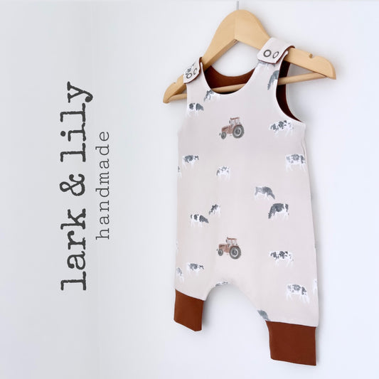 Red Tractor Harem Romper